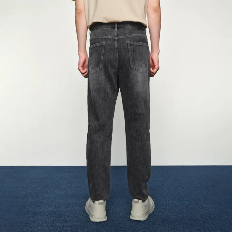 HLA Washable Fashion Letter Jeans Men's-9