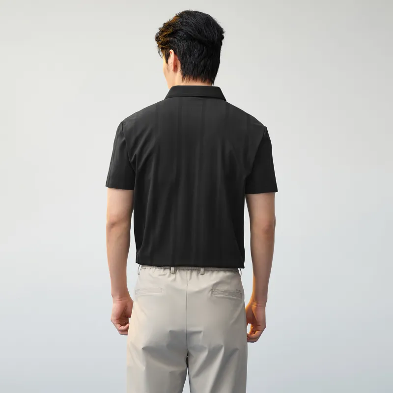 HLA Shirts Men Black Stripes 27-2