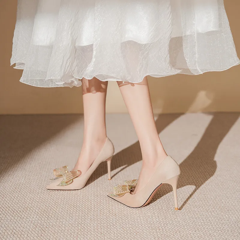 HKCP Slim Heel High Heels 9.5cm Women's-4