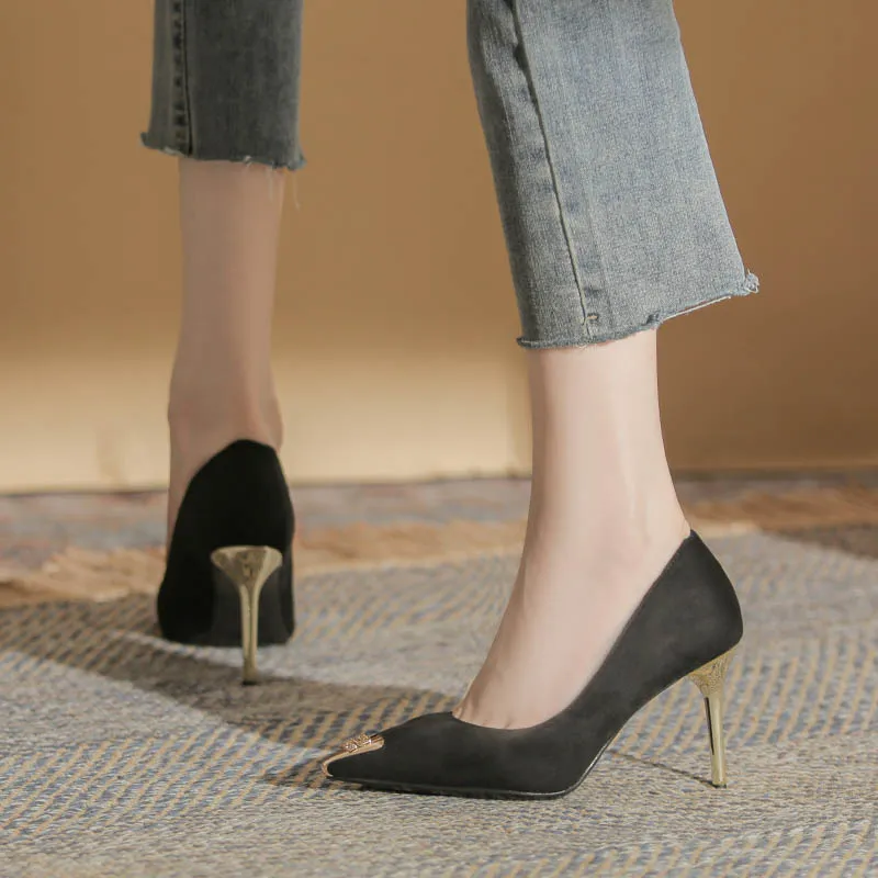 HKCP Slim Heel High Heels 8.5cm Women's-7