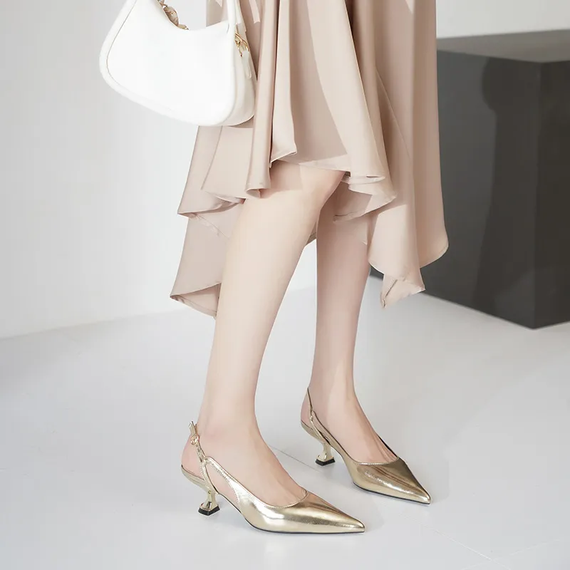 HKCP High Heels Women's Silver/Gold/Black-6