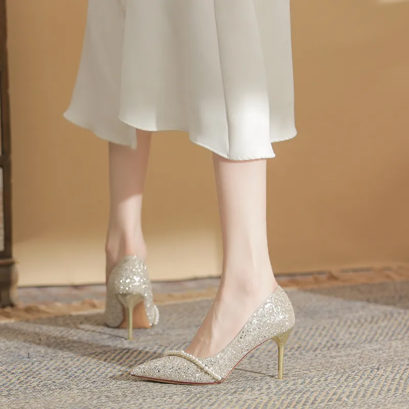 HKCP Slim Heel High Heels 8.5cm Women's-6