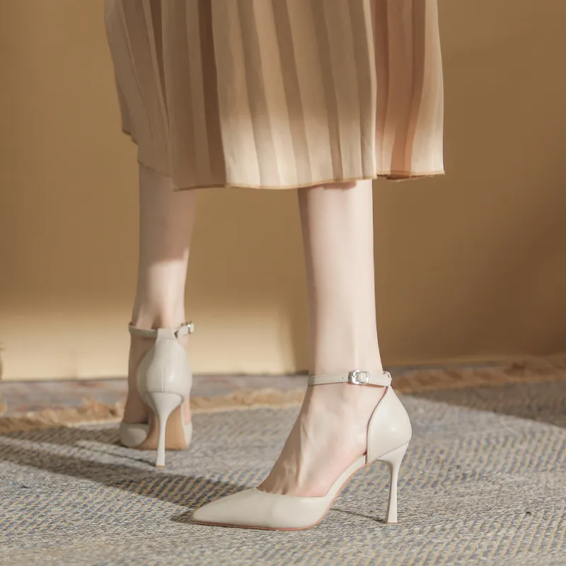 HKCP Slim Heel High Heels 9cm Women's-7