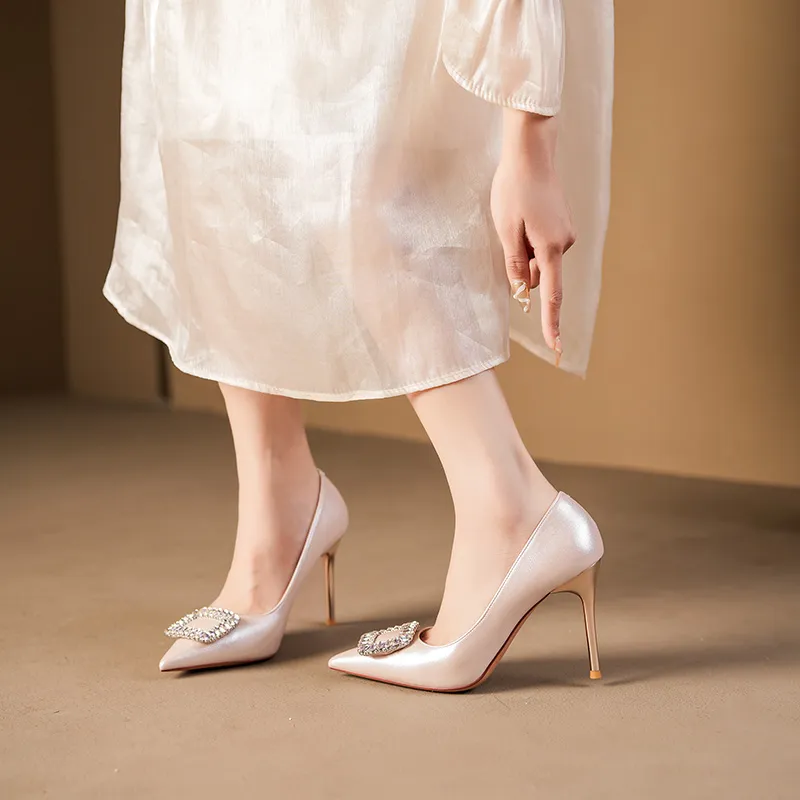 HKCP Slim Heel High Heels 6.5cm Women's-7