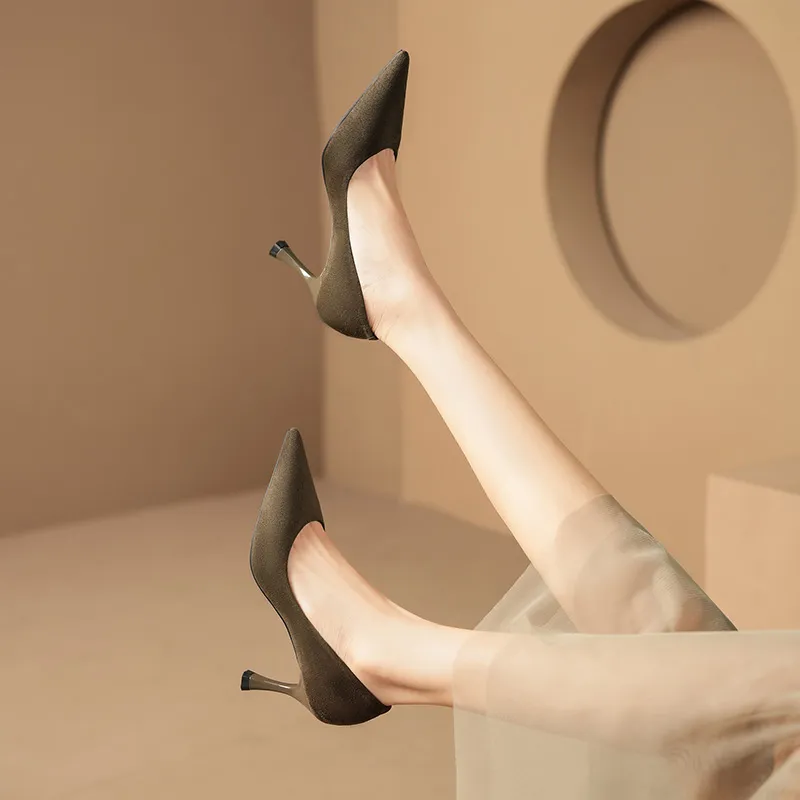 HKCP Slim Heel High Heels 7.5cm Women's-14