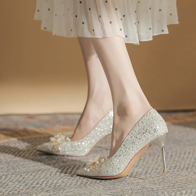 HKCP Slim Heel High Heels 6.5cm Women's-6
