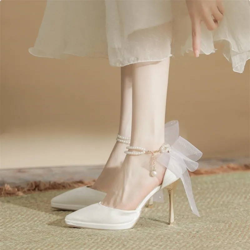 HKCP Slim Heel High Heels 10cm Women's-5