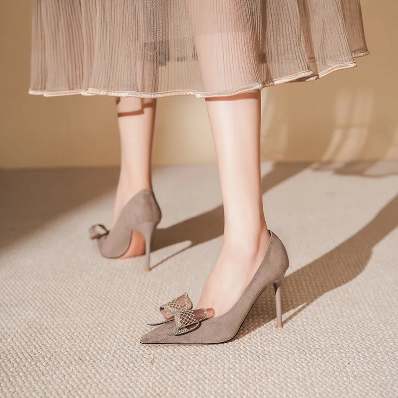 HKCP Slim Heel High Heels 9.5cm Women's-9