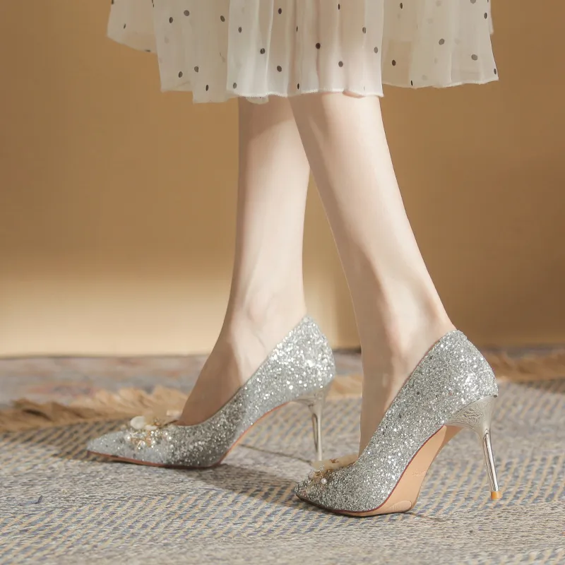 HKCP Slim Heel High Heels 6.5cm Women's-10