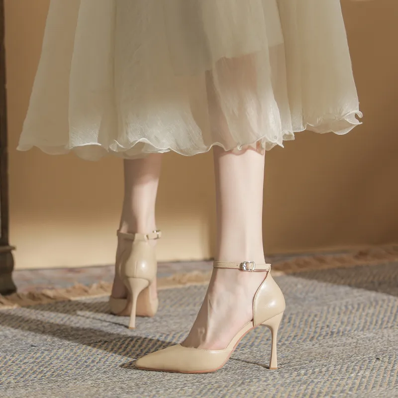HKCP Slim Heel High Heels 9cm Women's-12