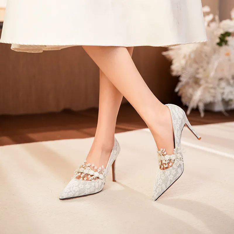 HKCP Slim Heel High Heels 9.5cm Women's-1