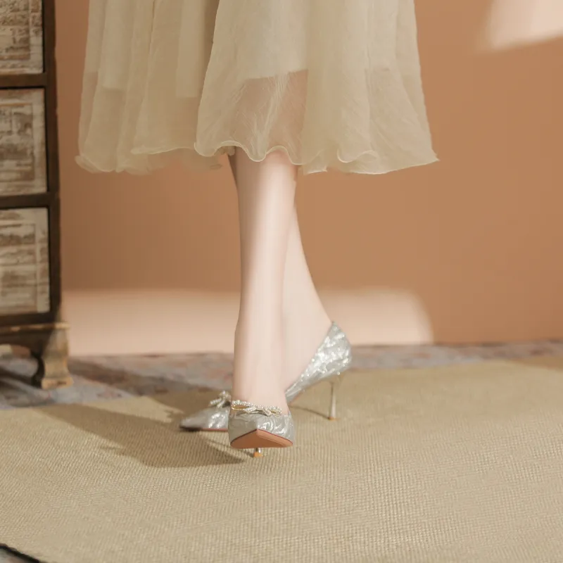 HKCP Slim Heel High Heels 7.5cm Women's-7