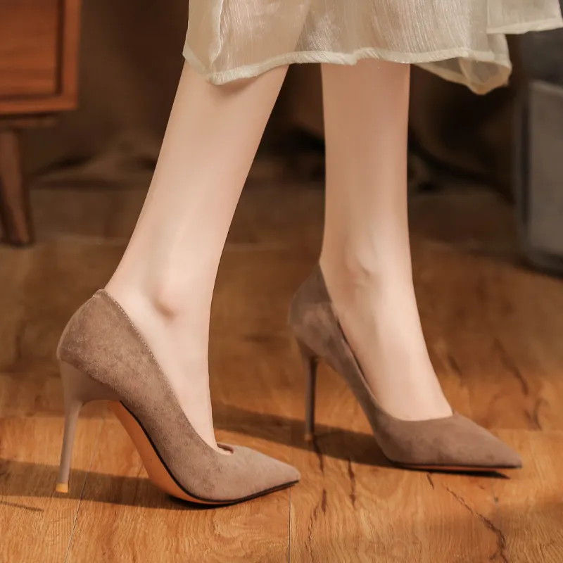 HKCP Slim Heel High Heels 9.5cm Women's-11