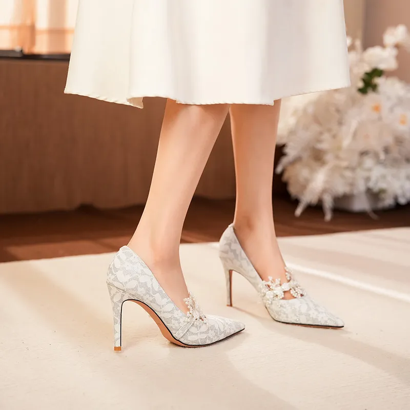 HKCP Slim Heel High Heels 9.5cm Women's-2
