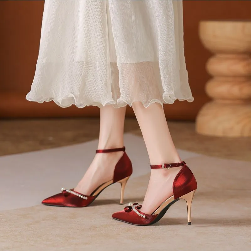 HKCP High Heels Women's Black, Red, Apricot-7