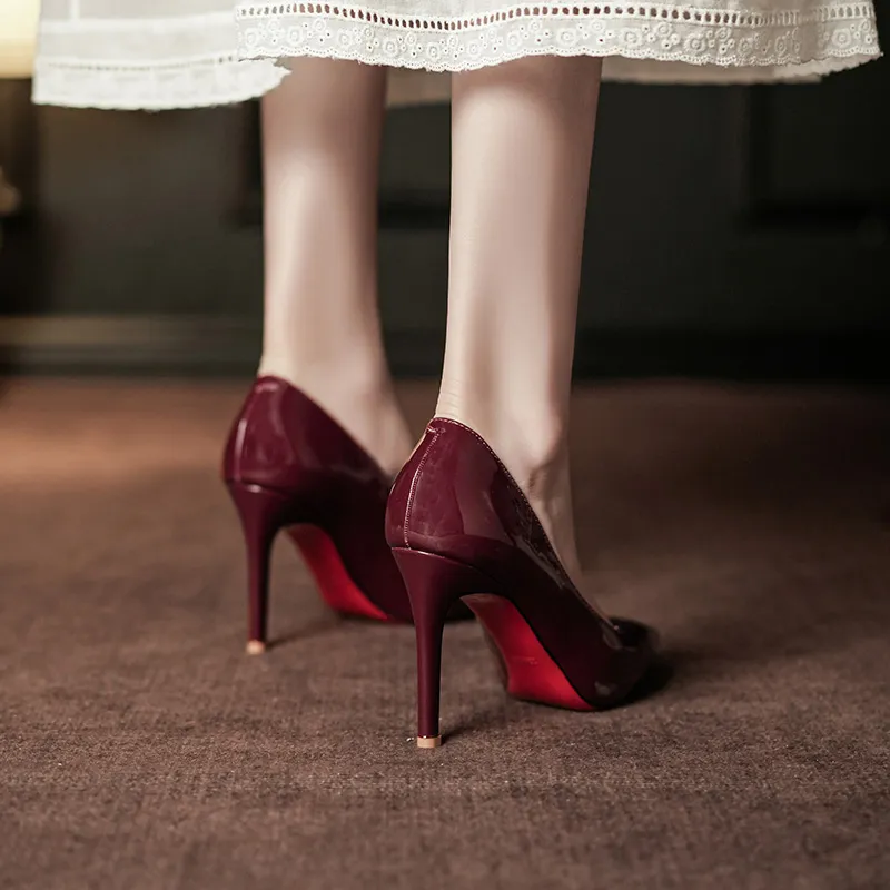 HKCP Slim Heel High Heels 9.5cm Women's-12