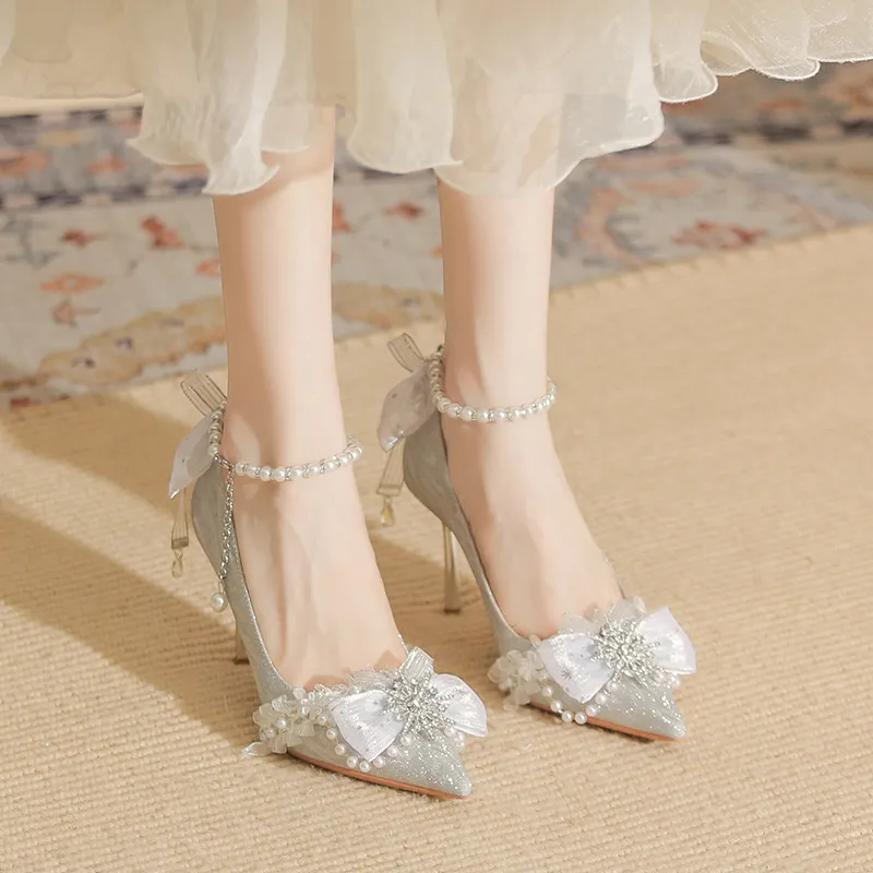 HKCP Slim Heel High Heels 8cm Women's-1