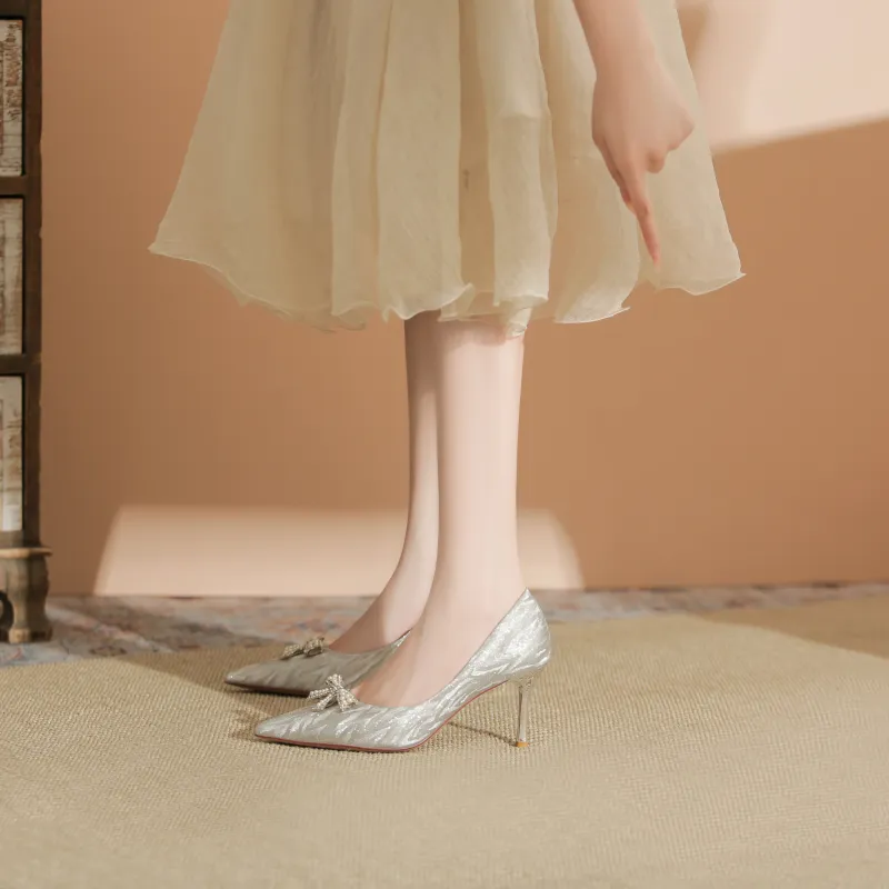 HKCP Slim Heel High Heels 7.5cm Women's-4