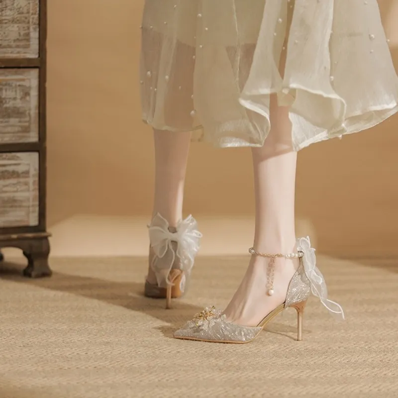 HKCP Slim Heel High Heels 8cm Women's-7