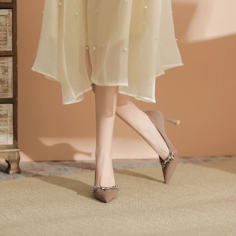 HKCP Slim Heel High Heels 7.5cm Women's-14
