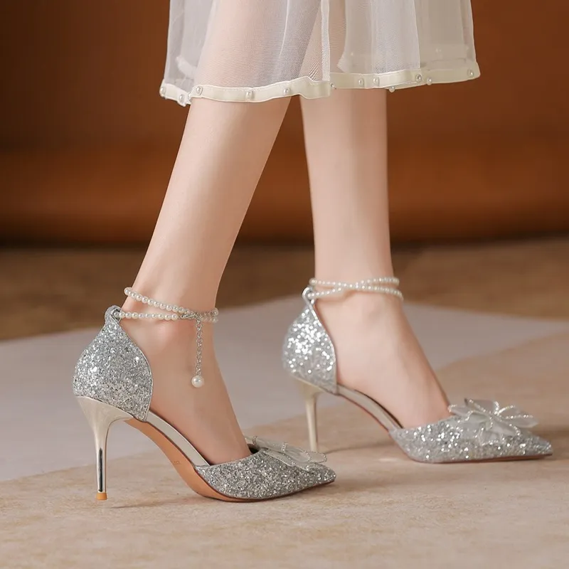 HKCP Slim Heel High Heels 8.5cm Women's-3