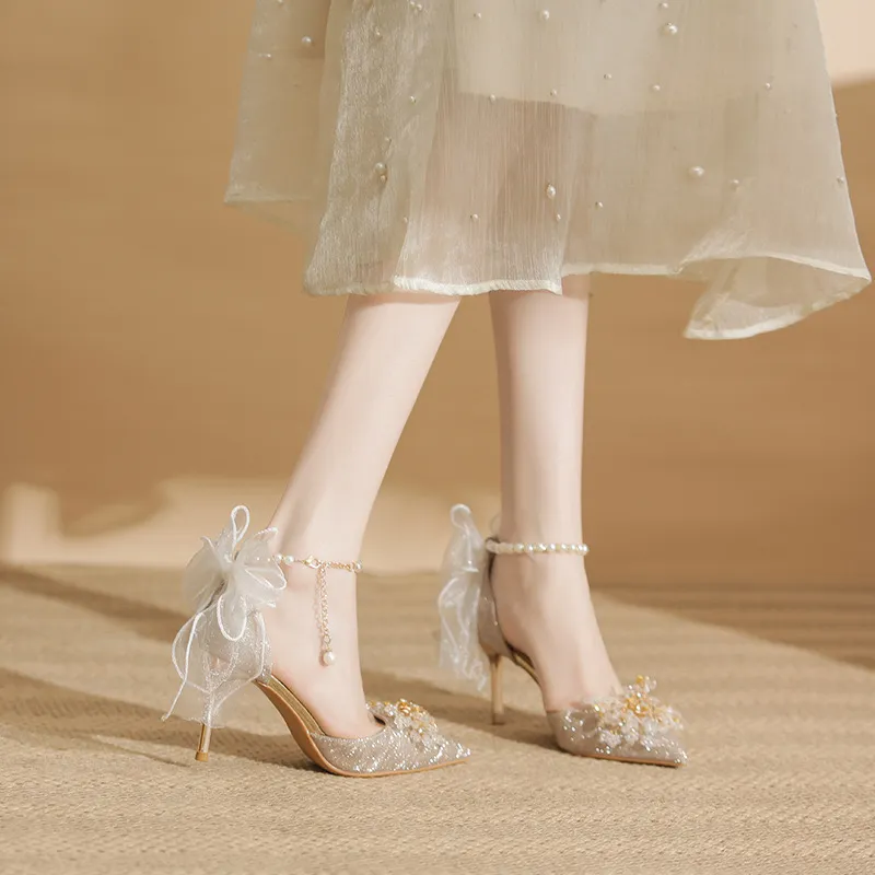 HKCP Slim Heel High Heels 8cm Women's-1