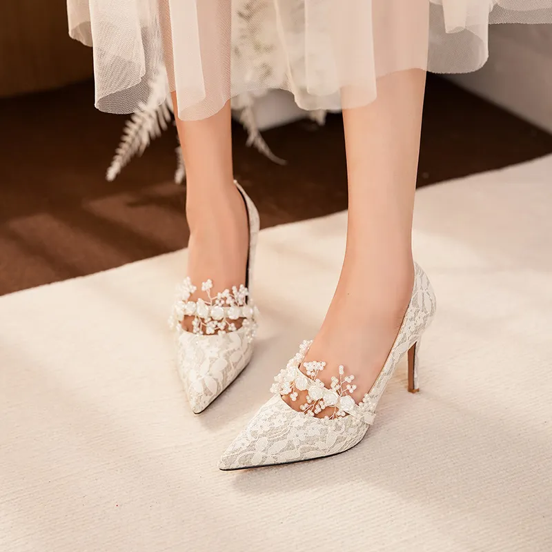 HKCP Slim Heel High Heels 9.5cm Women's-6