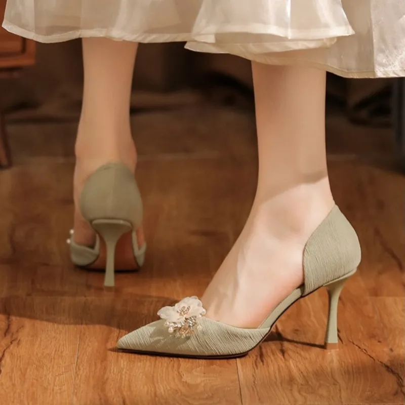 HKCP Slim Heel High Heels 6.5cm Women's-7