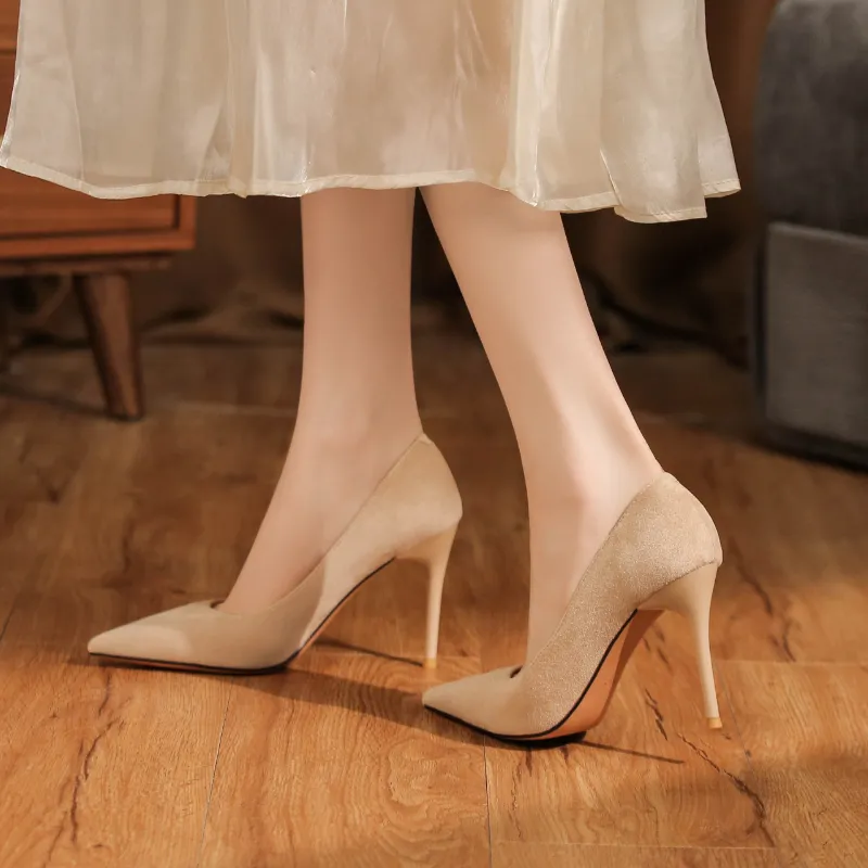 HKCP Slim Heel High Heels 9.5cm Women's-7