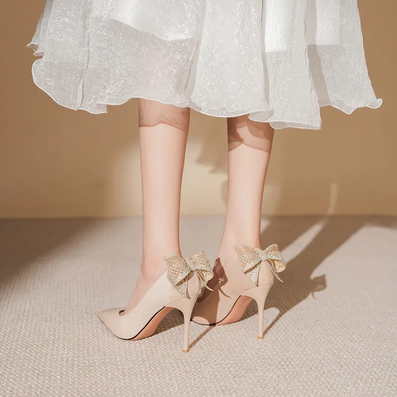 HKCP Slim Heel High Heels 9.5cm Women's-4
