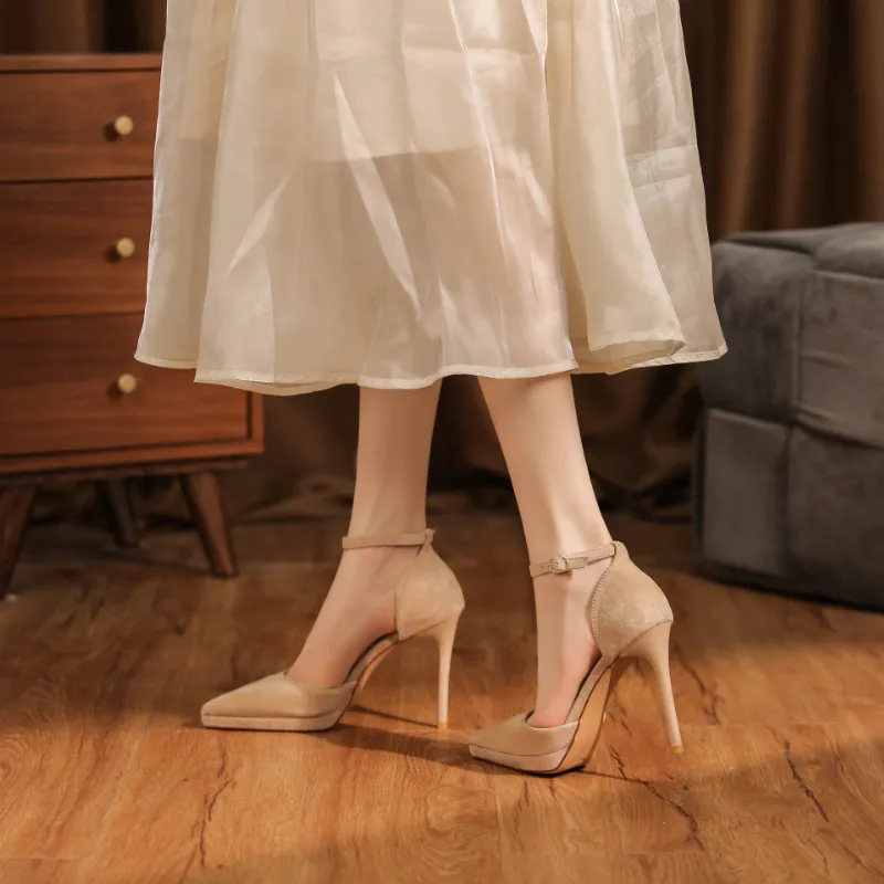 HKCP Slim Heel High Heels 10.5cm Women's-8
