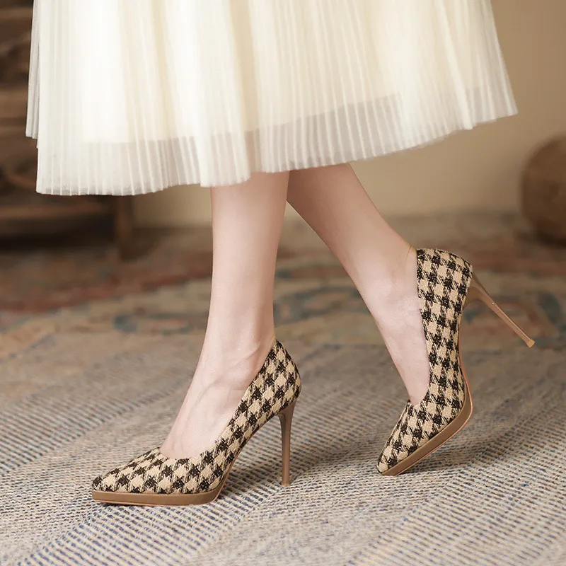 HKCP Slim Heel High Heels 11cm Women's-6