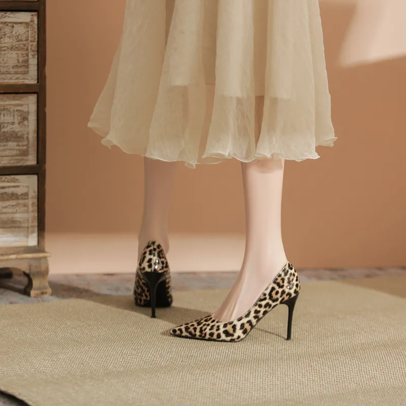 HKCP High Heels Women's Leopard Print-3