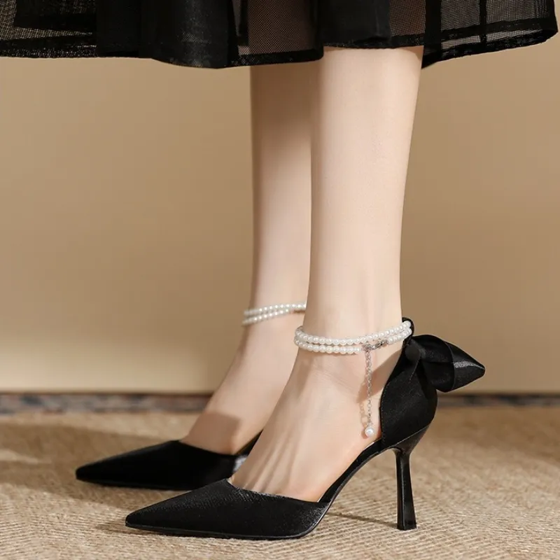HKCP Slim Heel High Heels 8cm Women's-3