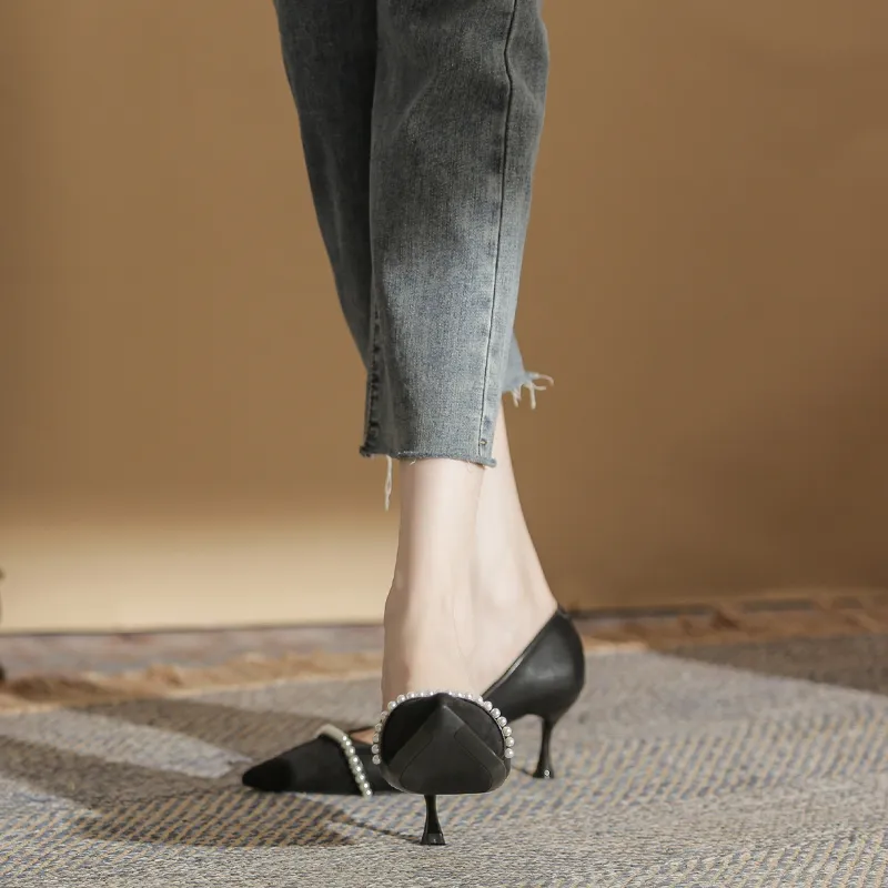 HKCP Slim Heel High Heels 6.5cm Women's-3