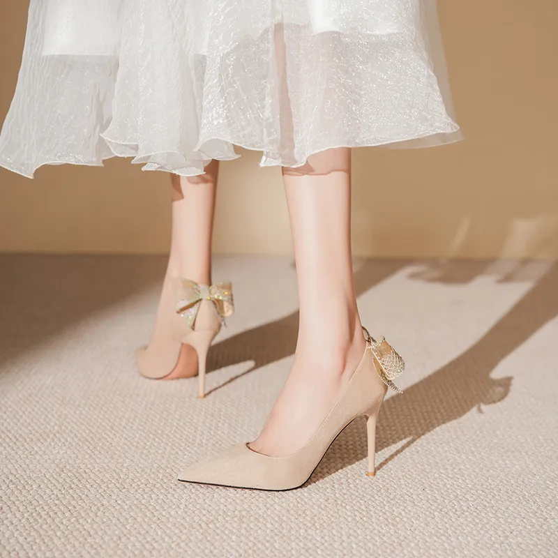 HKCP Slim Heel High Heels 9.5cm Women's-3