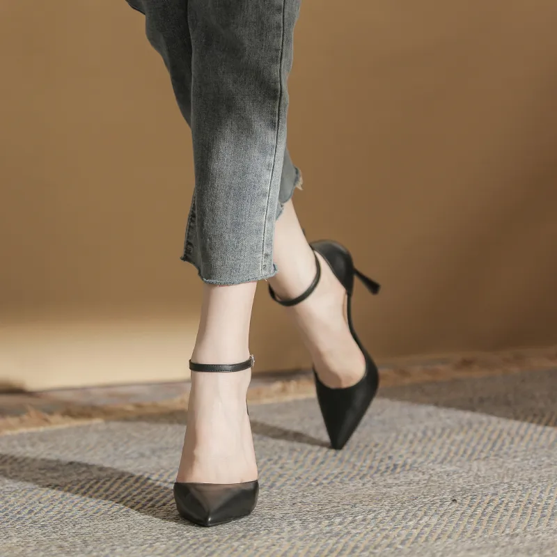 HKCP Slim Heel High Heels 9cm Women's-3