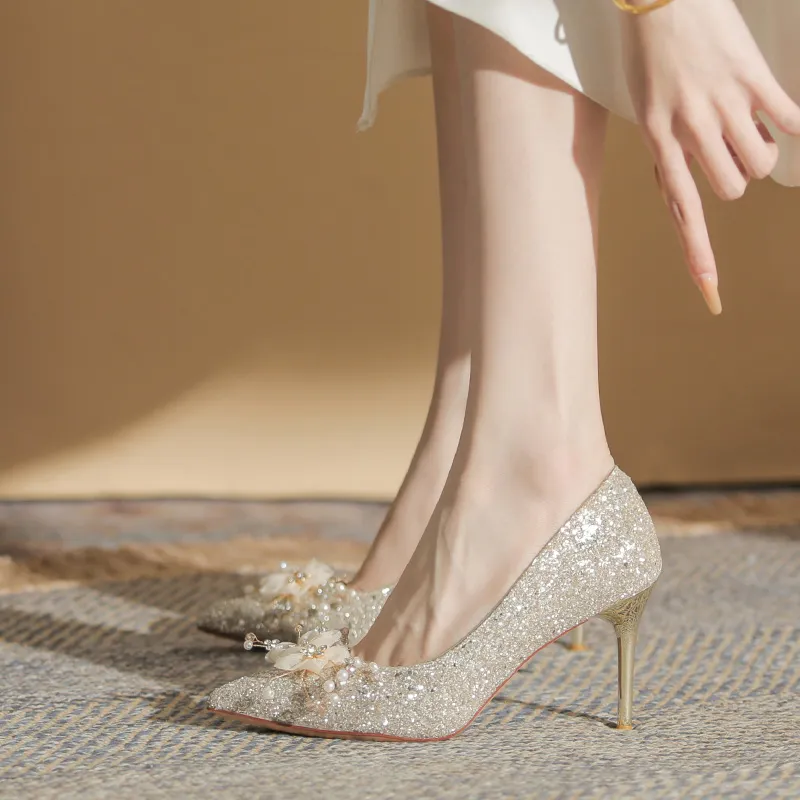 HKCP Slim Heel High Heels 6.5cm Women's-1