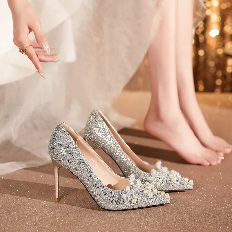 HKCP Slim Heel High Heels 8.5cm Women's-7