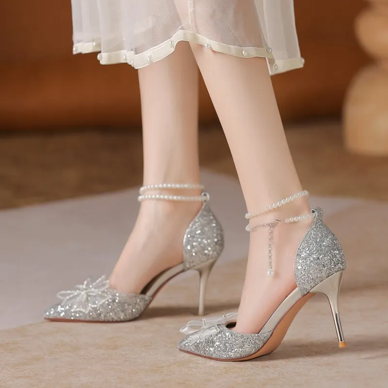 HKCP Slim Heel High Heels 8.5cm Women's-1