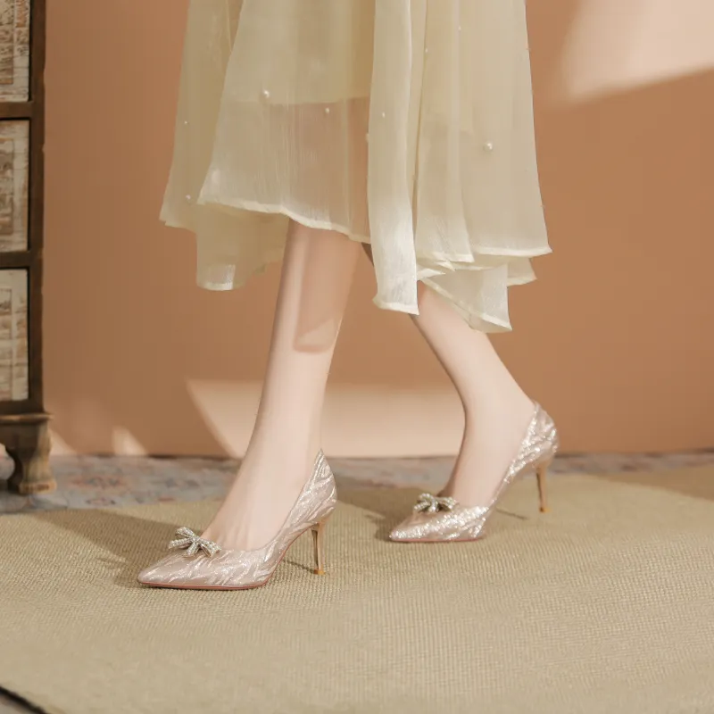 HKCP Slim Heel High Heels 7.5cm Women's-11