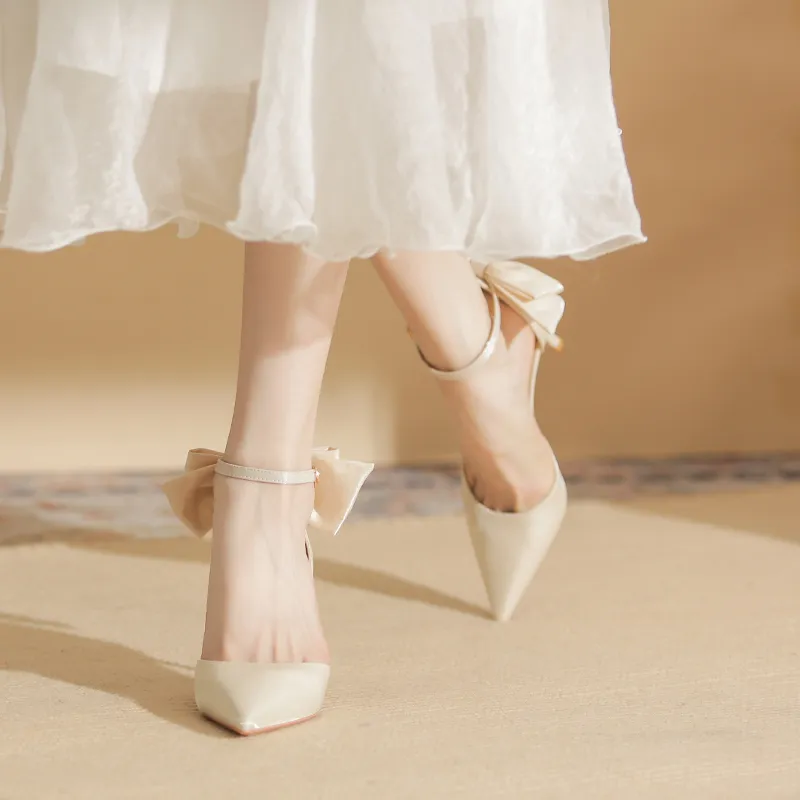 HKCP Slim Heel High Heels 8cm Women's-3