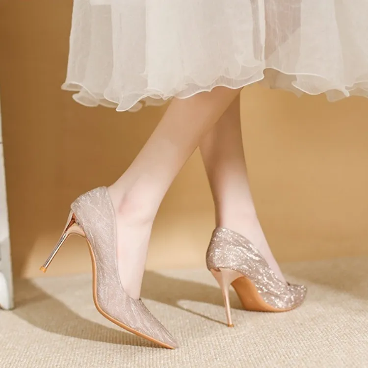 HKCP Slim Heel High Heels 9cm Women's-6