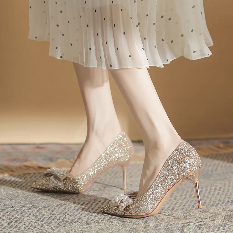 HKCP Slim Heel High Heels 8.5cm Women's-7