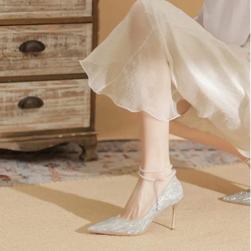 HKCP Slim Heel High Heels 8cm Women's-2