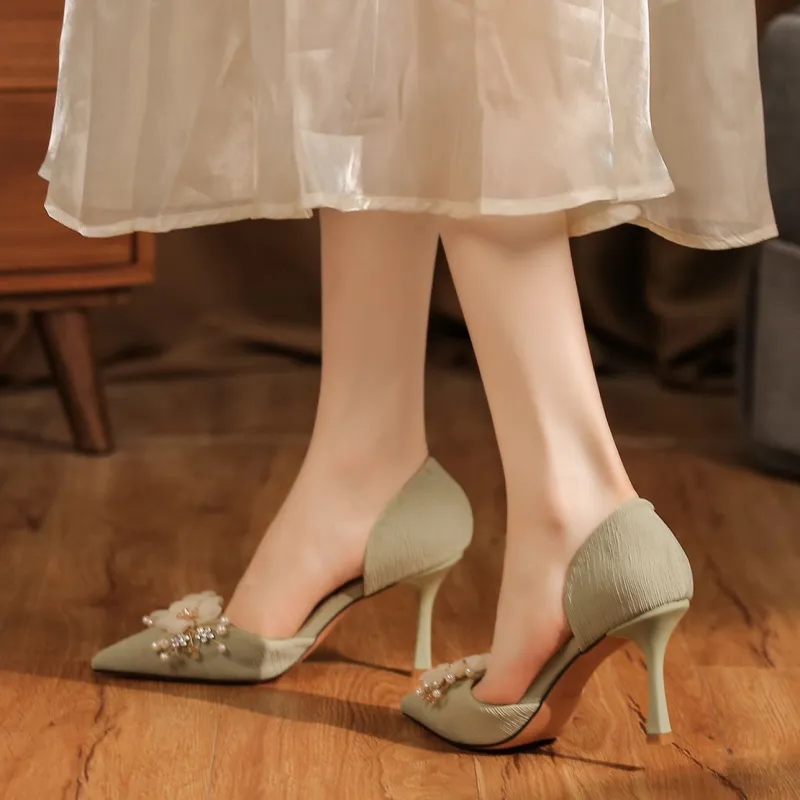 HKCP Slim Heel High Heels 6.5cm Women's-5