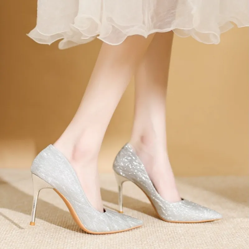 HKCP Slim Heel High Heels 9cm Women's-2