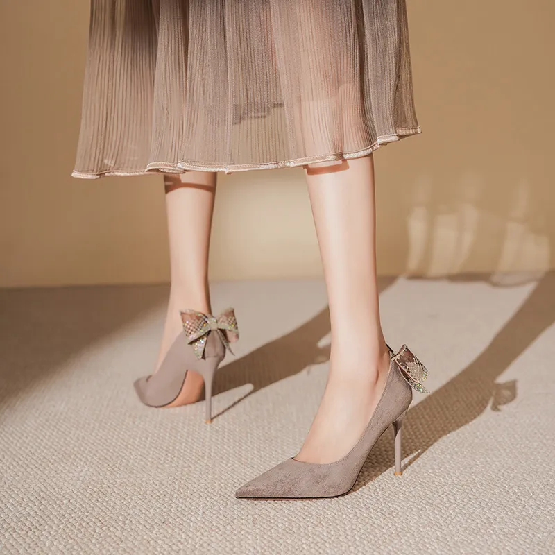 HKCP Slim Heel High Heels 9.5cm Women's-12