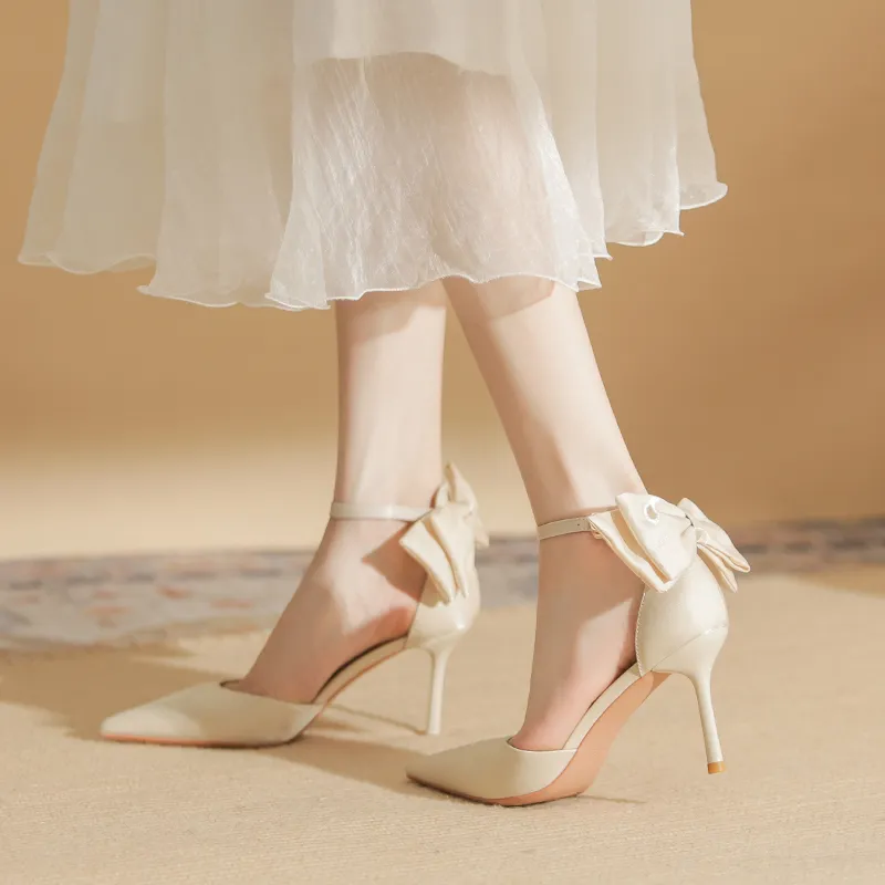 HKCP Slim Heel High Heels 8cm Women's-1