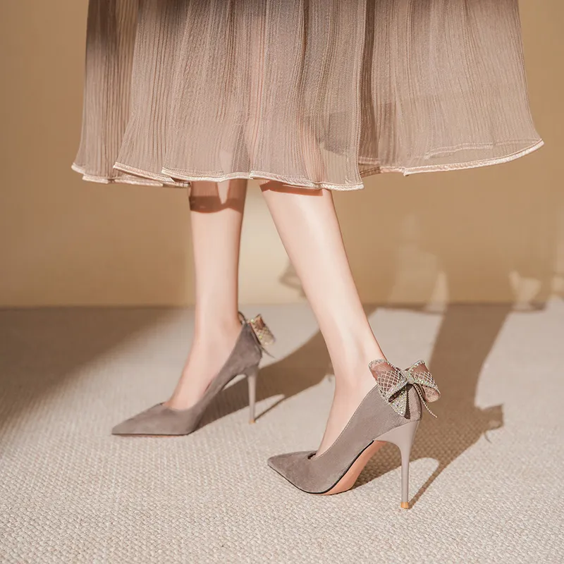 HKCP Slim Heel High Heels 9.5cm Women's-13